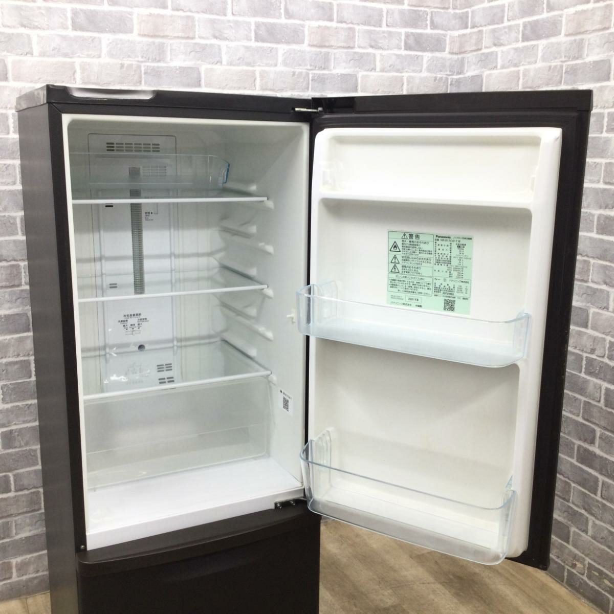 パナソニック 冷蔵庫 2ドア 168L 右開き NR-B17CW-T 2020年製