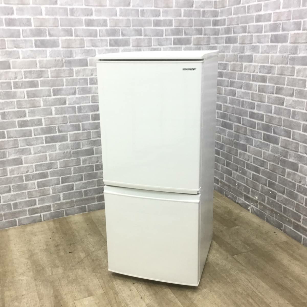 シャープ 冷蔵庫 2ドア 137L どっちもドア SJ-D14E-W 2018年製