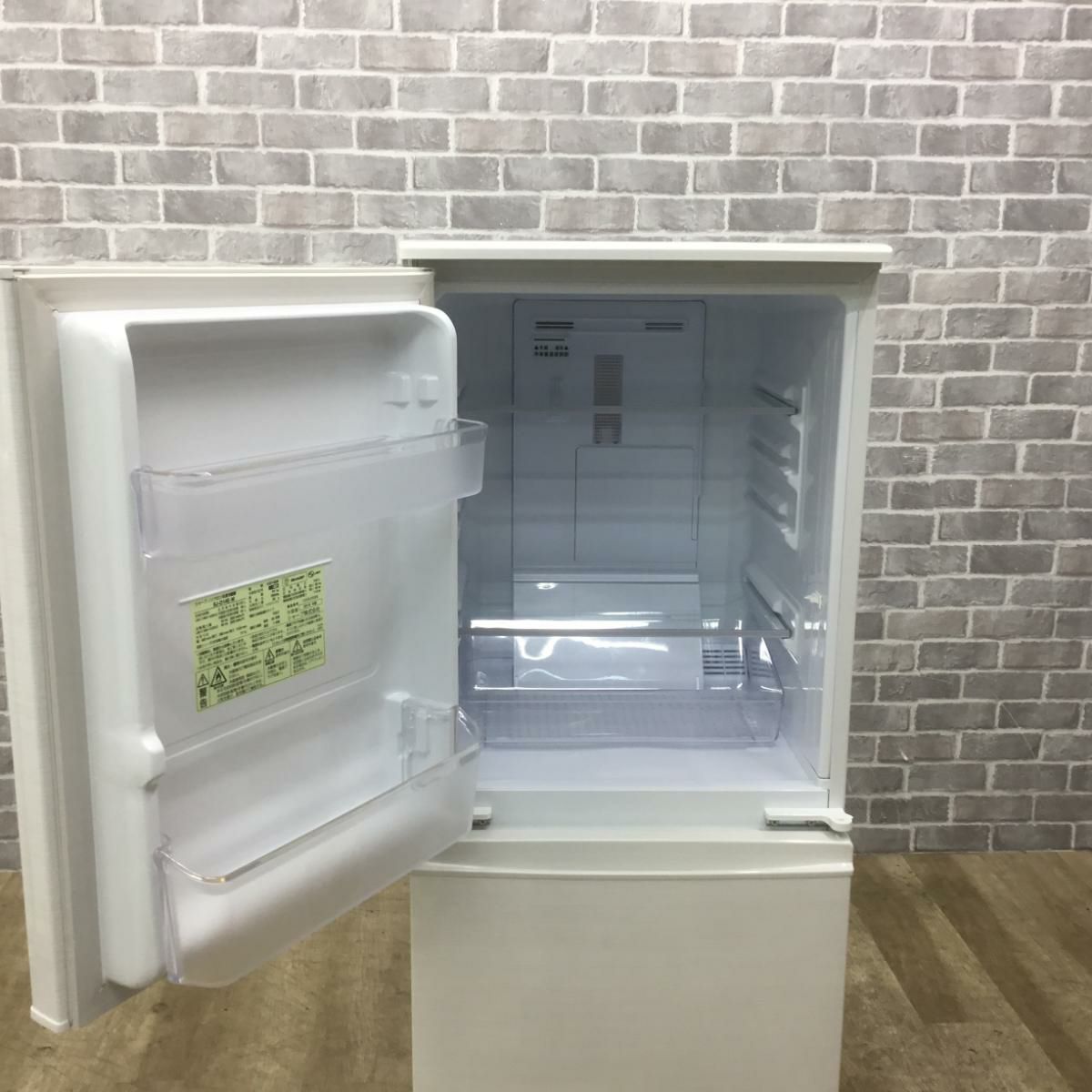シャープ 冷蔵庫 2ドア 137L どっちもドア SJ-D14E-W 2018年製
